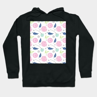 Floral blue pink green Hoodie